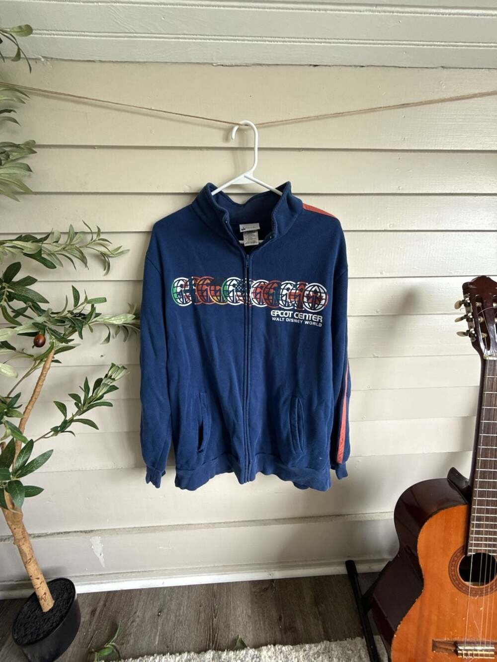 Vintage Disney Parks EPCOT Center Graphic Zip-Up Sweatshirt Jacket